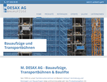 Tablet Screenshot of mdesaxag.ch
